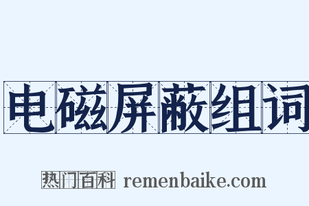 电磁屏蔽组词是什么意思的图片